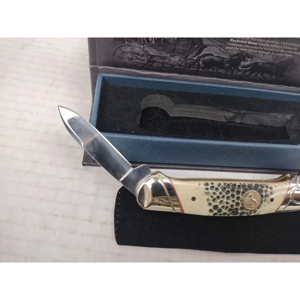 Colt Keeping The Peace CT482 2 Blade Shotgun Rifle Buckshot Bone Trapper Knife